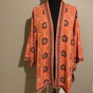 Max Studio Orange and Black Tunic size Large